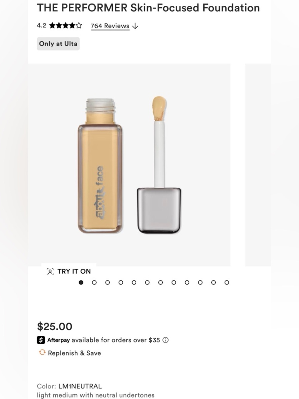 About Face The Performer Skin-Focused Foundation - Light Medium (LM1NEUTRAL)